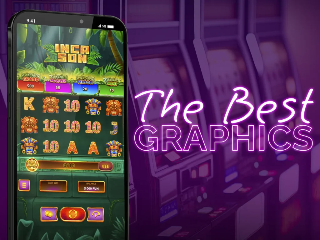 Modern mobile slots have gorgeous graphics and design.