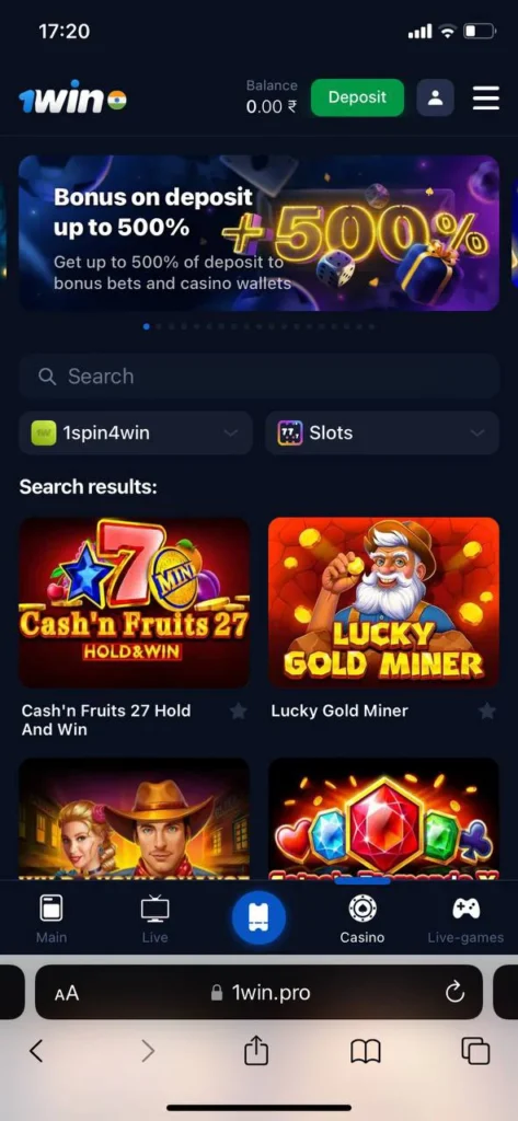 Open the slot category.