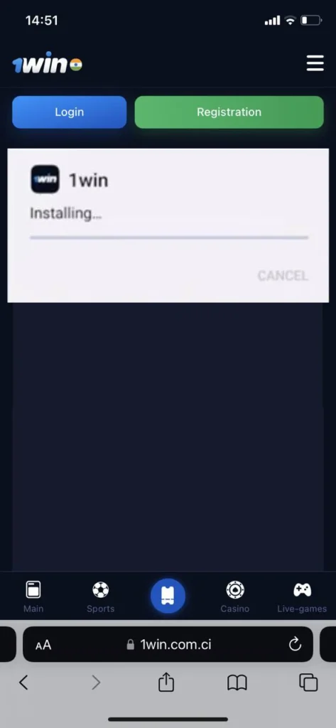 Finish downloading the apk file.