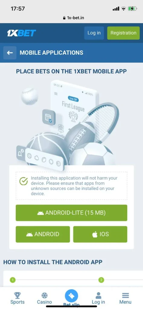 Click the iOS button.