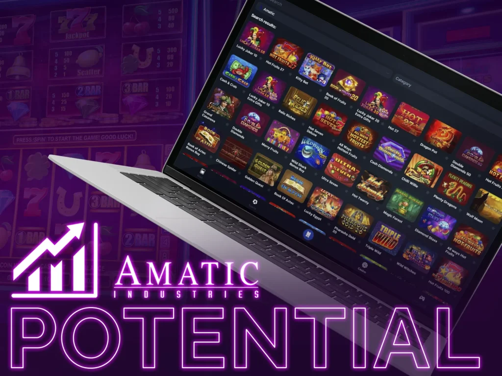 Amatic games like Eye of Ra, Wild Shark, Wolf Moon have high potential winnings.