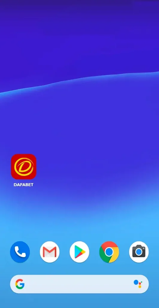 Perform the installation and launch the Dafabet app.
