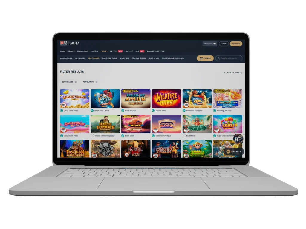 M88 casino has a large section of slots from reliable providers.