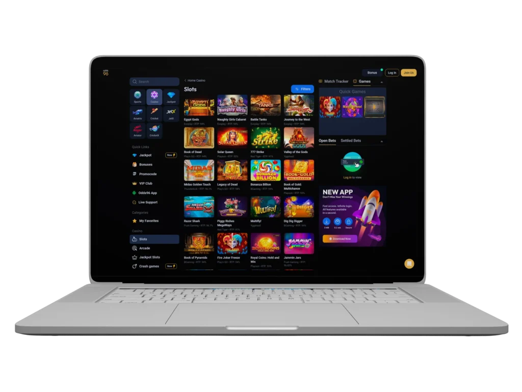 Odds96 Casino offers its users many different slots.