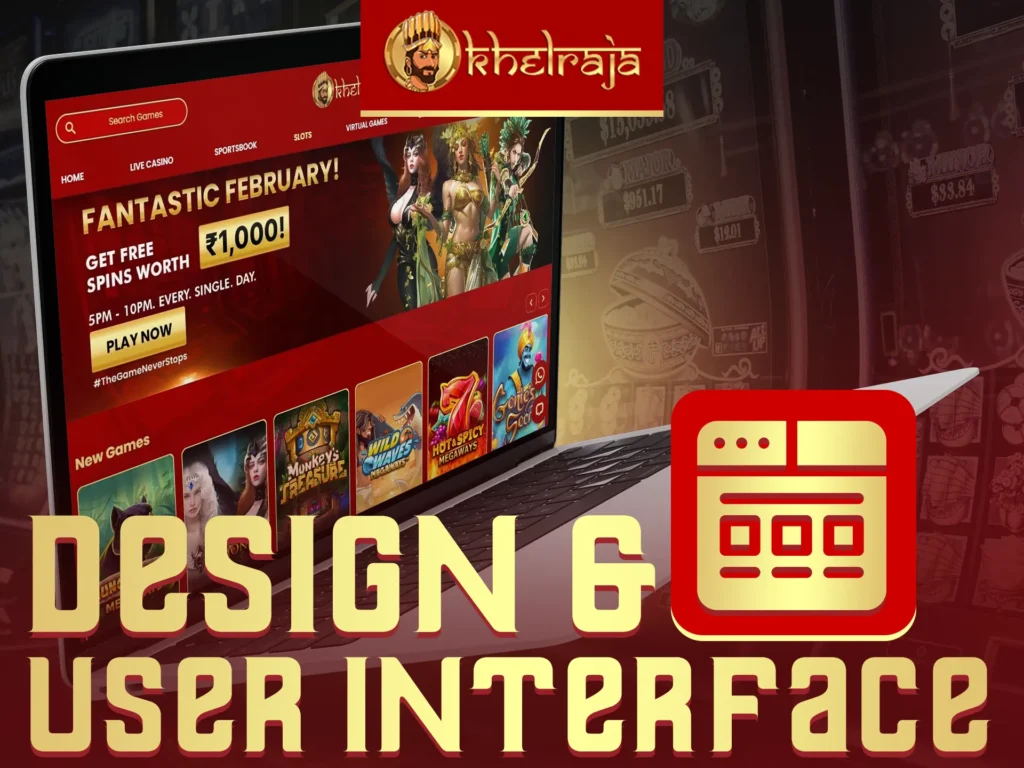 Khelraja Casino boasts a sleek, user-friendly design.