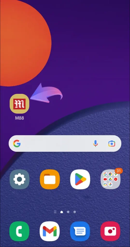 Launch the M88 app and enjoy the design and speed.