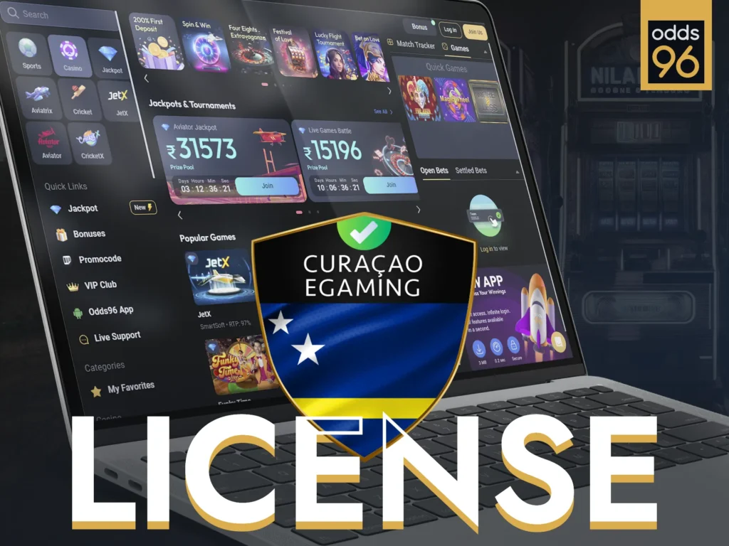 Odds96 Casino is licensed and secure.