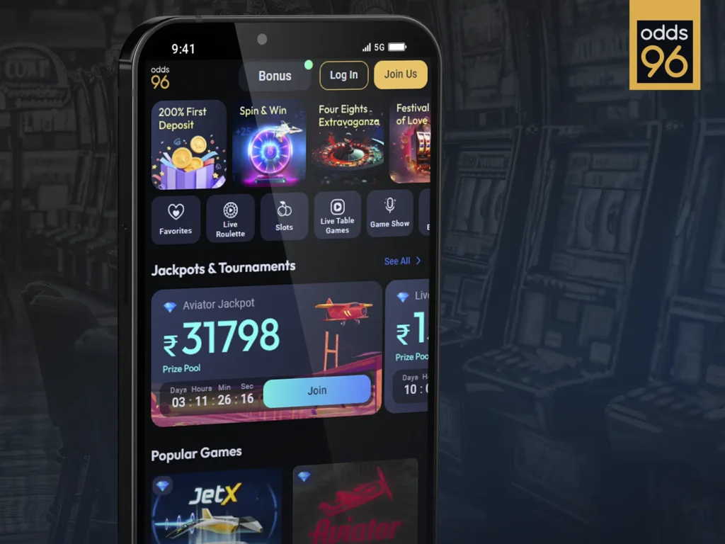 Access Odds96 games quickly via mobile site.