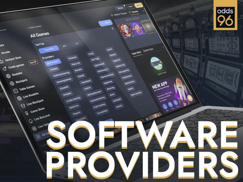 Odds96 offers top games from leading software providers.