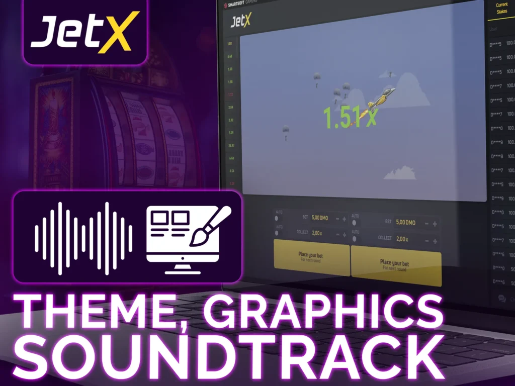 Jet X offers thrilling sky-themed visuals and music.