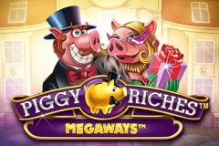 Play as the rich Piggy family in the Piggy Riches Megaways slot machine.