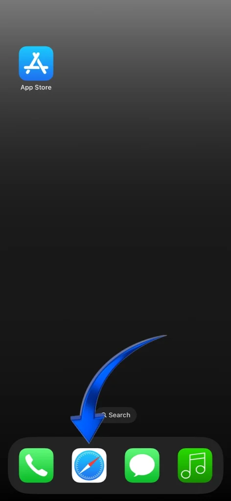 Open the Safari app on your iPhone or iPad.