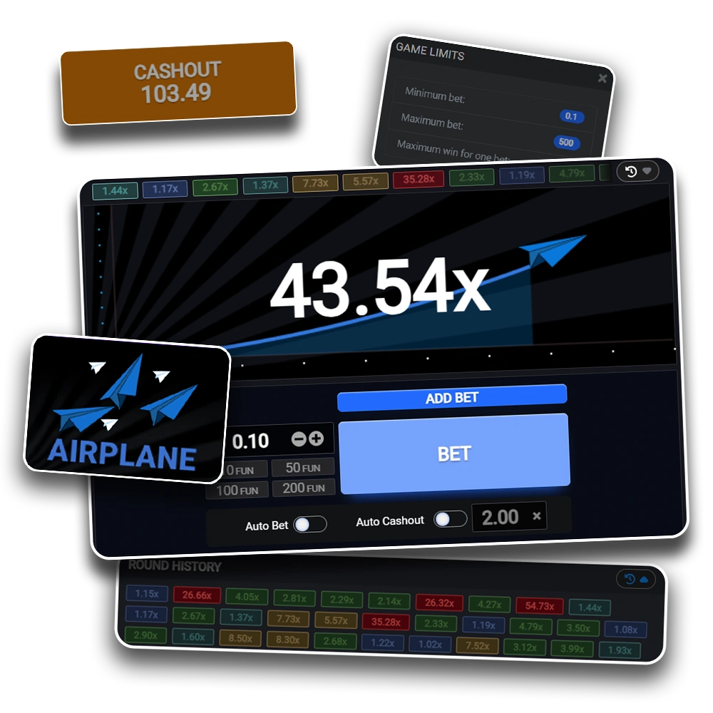 Airplane game offers thrilling excitement for online casino players.