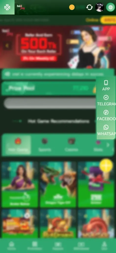 Open the Apps on the Bajijoy main page.