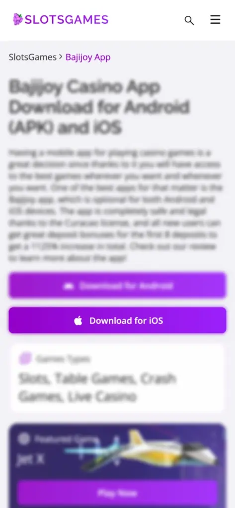 Go to Bajijoy by pressing download button.