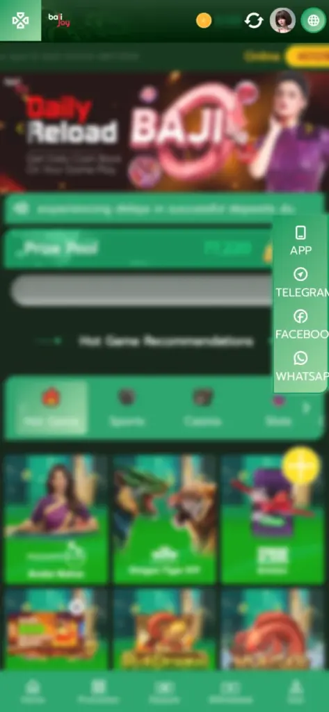 Open the Bajijoy applications page.