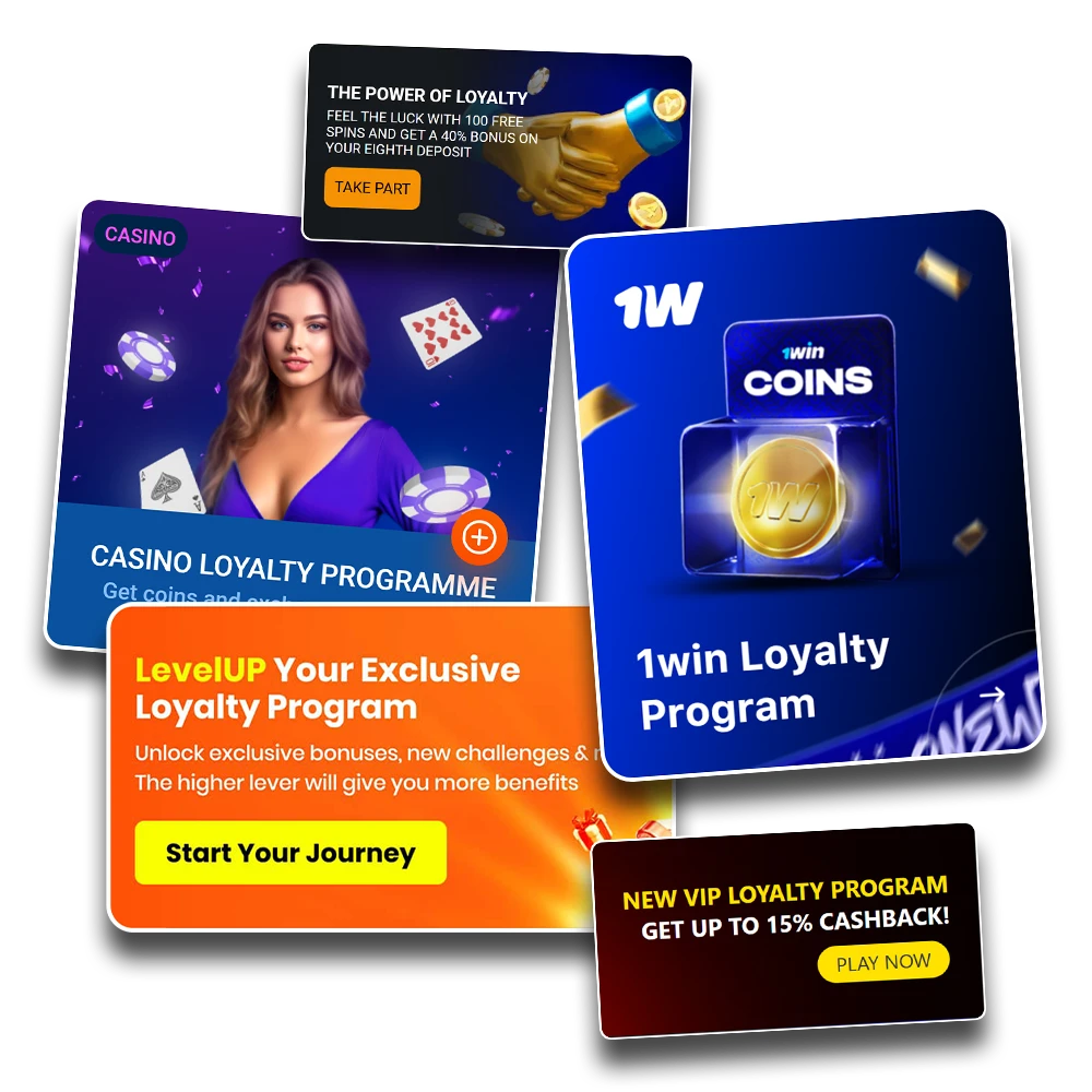Enjoy best loyalty bonuses for slots and increase your winnings.
