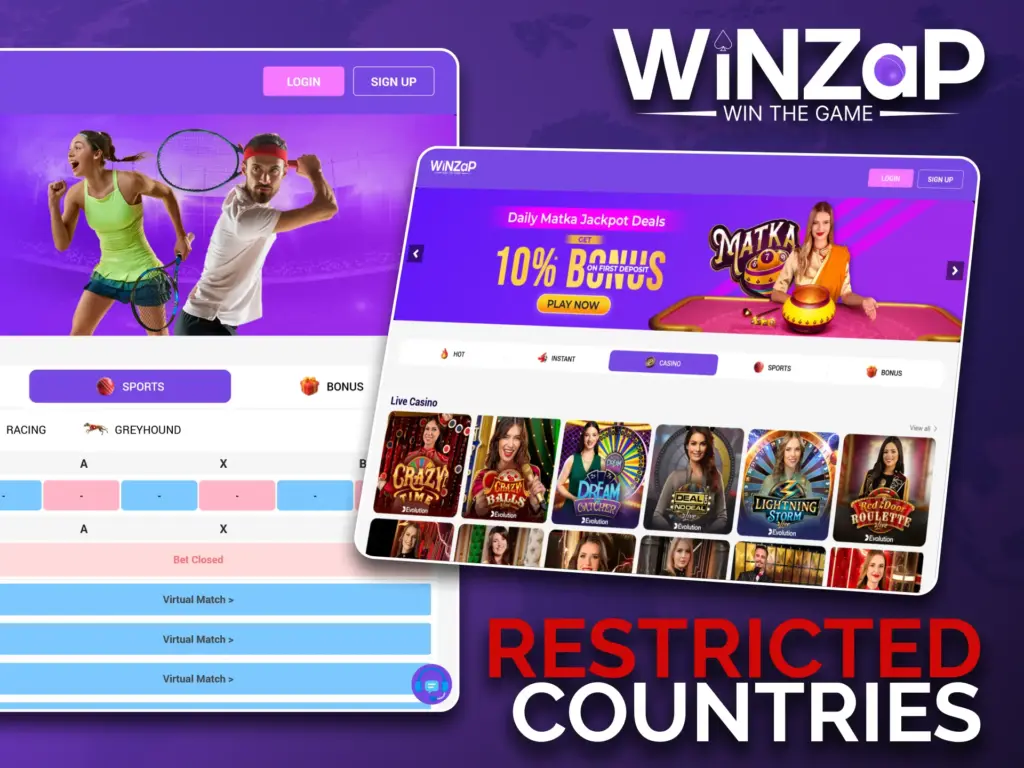 Winzap services may not be available in certain countries.